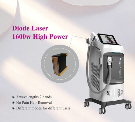 เครื่องลำแสงเลเซอร์ 808nm/808+755+1064nm พร้อม Wind+water+TEC Cooling System